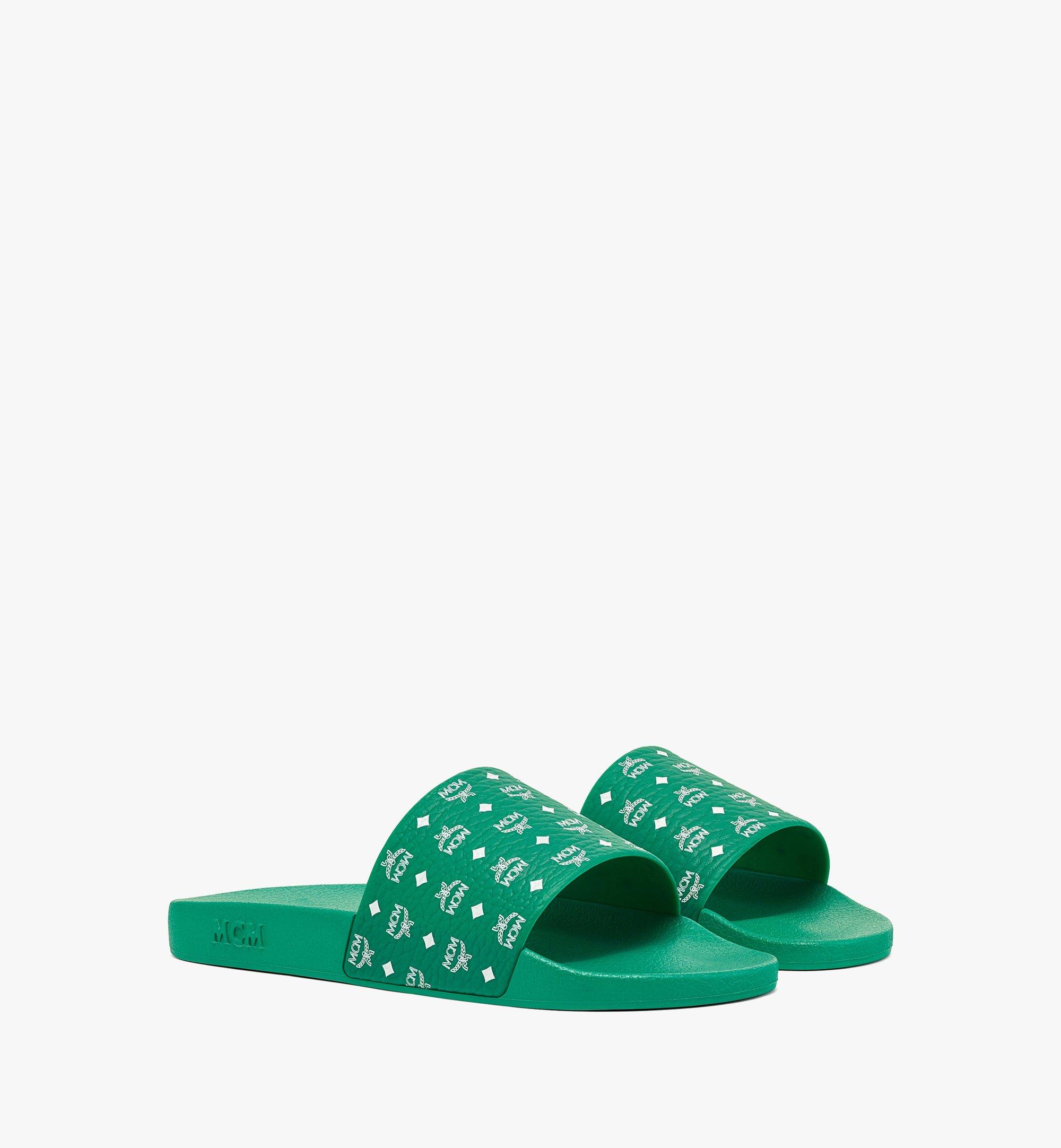 Monogram Print Rubber Slides 1